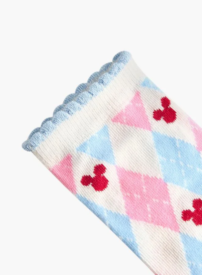 Disney MULTICOLOUR Pack Of 5 Girls Socks Ankle Length Minnie Mouse Print for Women | Best Price UAE